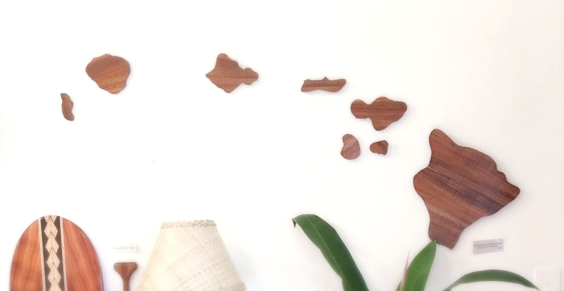 Koa Hawaii Island Chain Wall Art