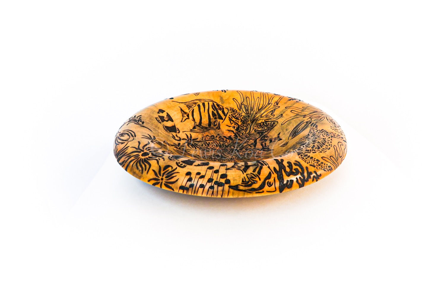 Island Pine Platter with Tribal Pyrography (PPY200)