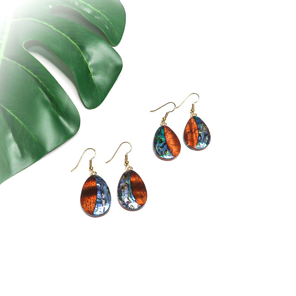 Thumbnail: Koa with Paua Shell Earrings