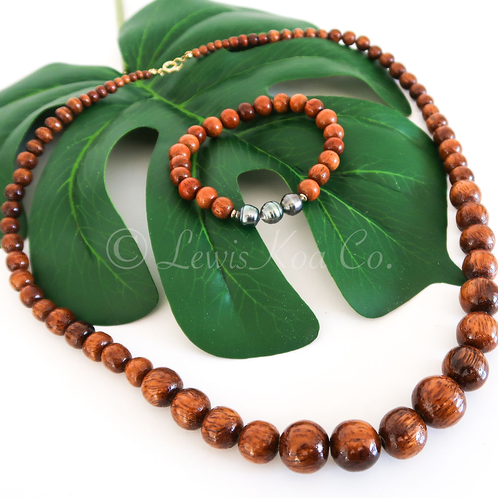 Hawaiian Koa and Tahitian Pearls