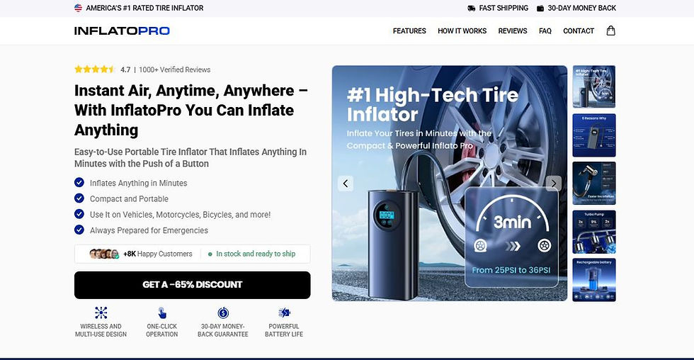 InflatoPro Tire Inflator Reviews: Don't Buy Till You've Read This!