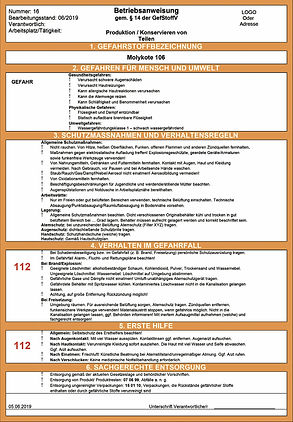 Was ist eine Betriebsanweisung | Definition & Inhalte Was ist eine Betriebsanweisung | Definition & Inhalte