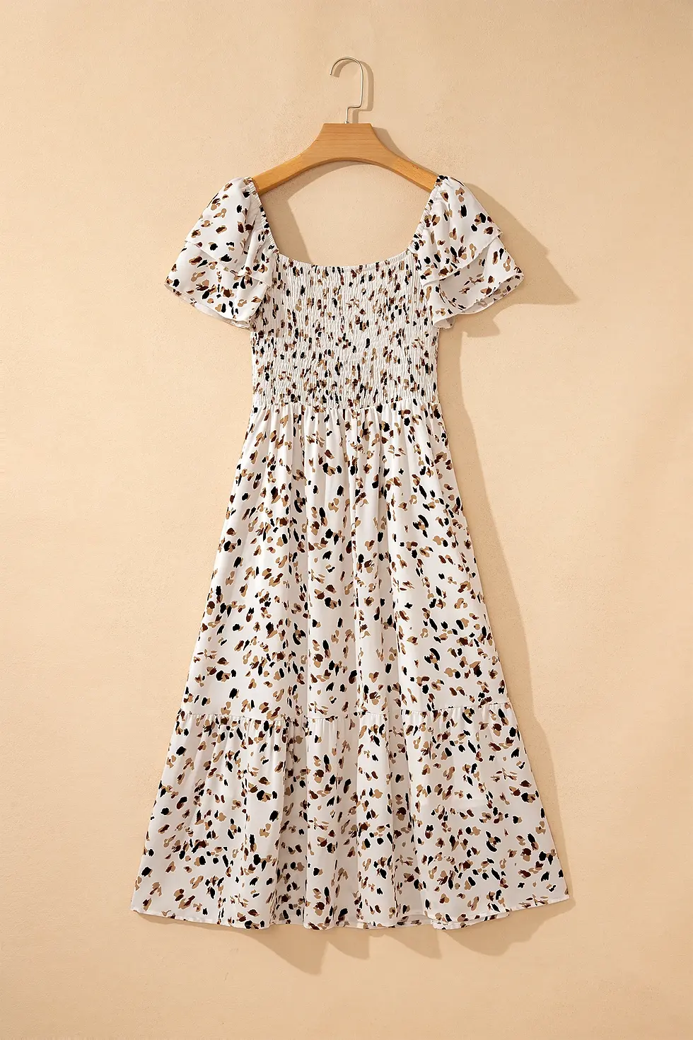 Thumbnail: Beige Short sleeve dress