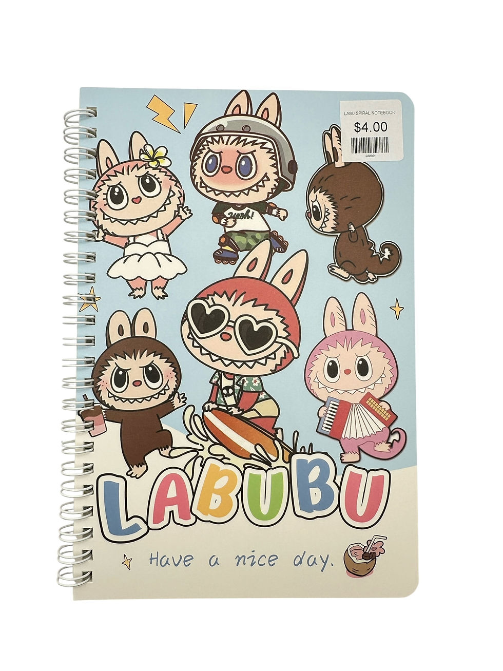 Thumbnail: LABUBU- SPIRAL NOTEPAD FOUR PASTEL COLORS