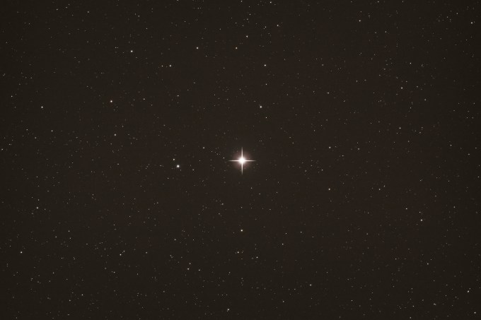 Close up on the North Star, Polaris. Image taken from France.