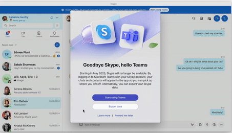 Skype to Teams migration