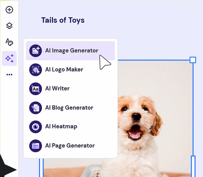 AI website builder on Hostinger