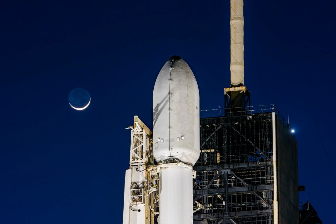 SpaceX rocket on launch pad