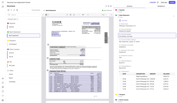 Data extraction: Instabase
