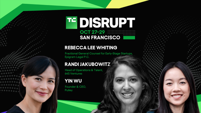 TechCrunch Disrupt 2025 Randi Jakubowitz, Rebecca Lee Whiting, Yin Wu