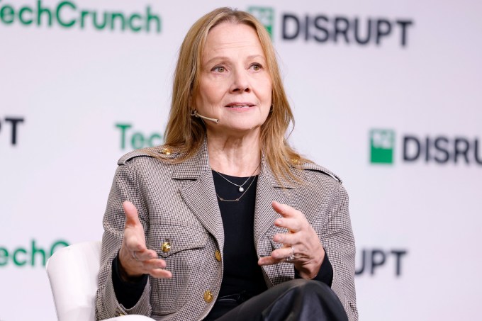 Mary Barra on the Main Stage at TechCrunch Disrupt 2024