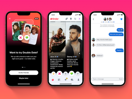You can now set up double dates with friends on Tinder