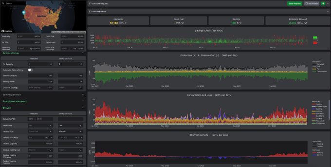 Palmetto's software calculates energy savings through electrification.