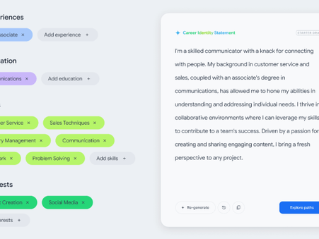 Google's Career Dreamer uses AI to help you explore job possibilities