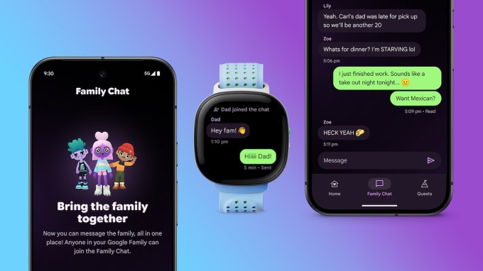 Fitbit Ace LTE family group chat feature