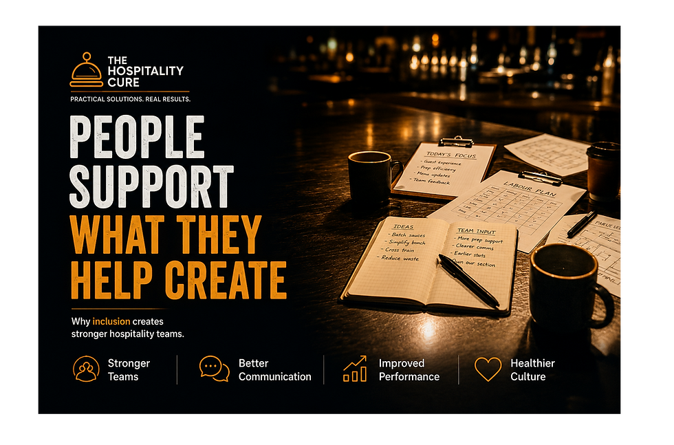 People Support What They Help Create: an insight into Hospitality Leadership.