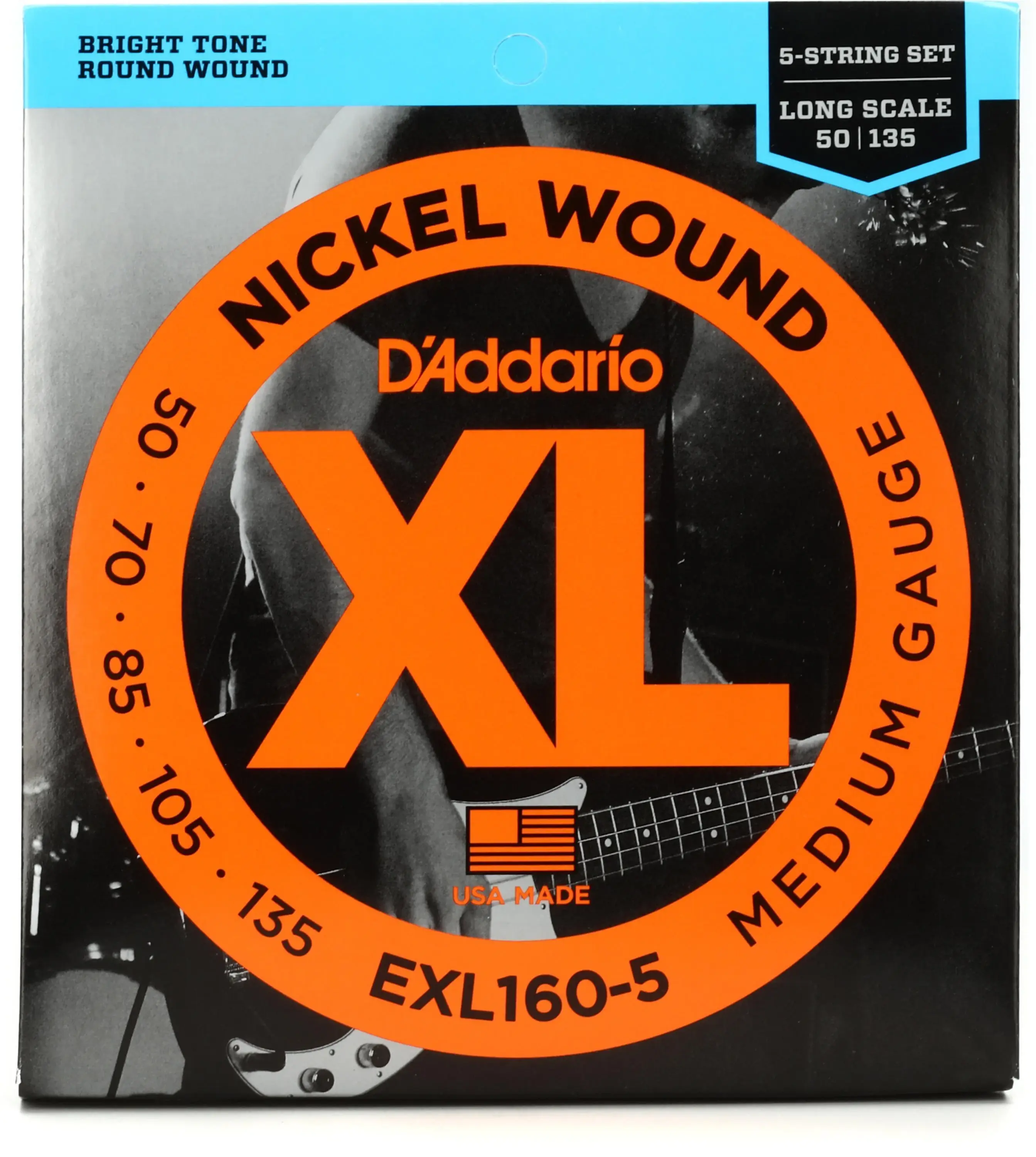 EXL160-5 Nickel Wound 5-String Bass Medium Long Scale (50-135)