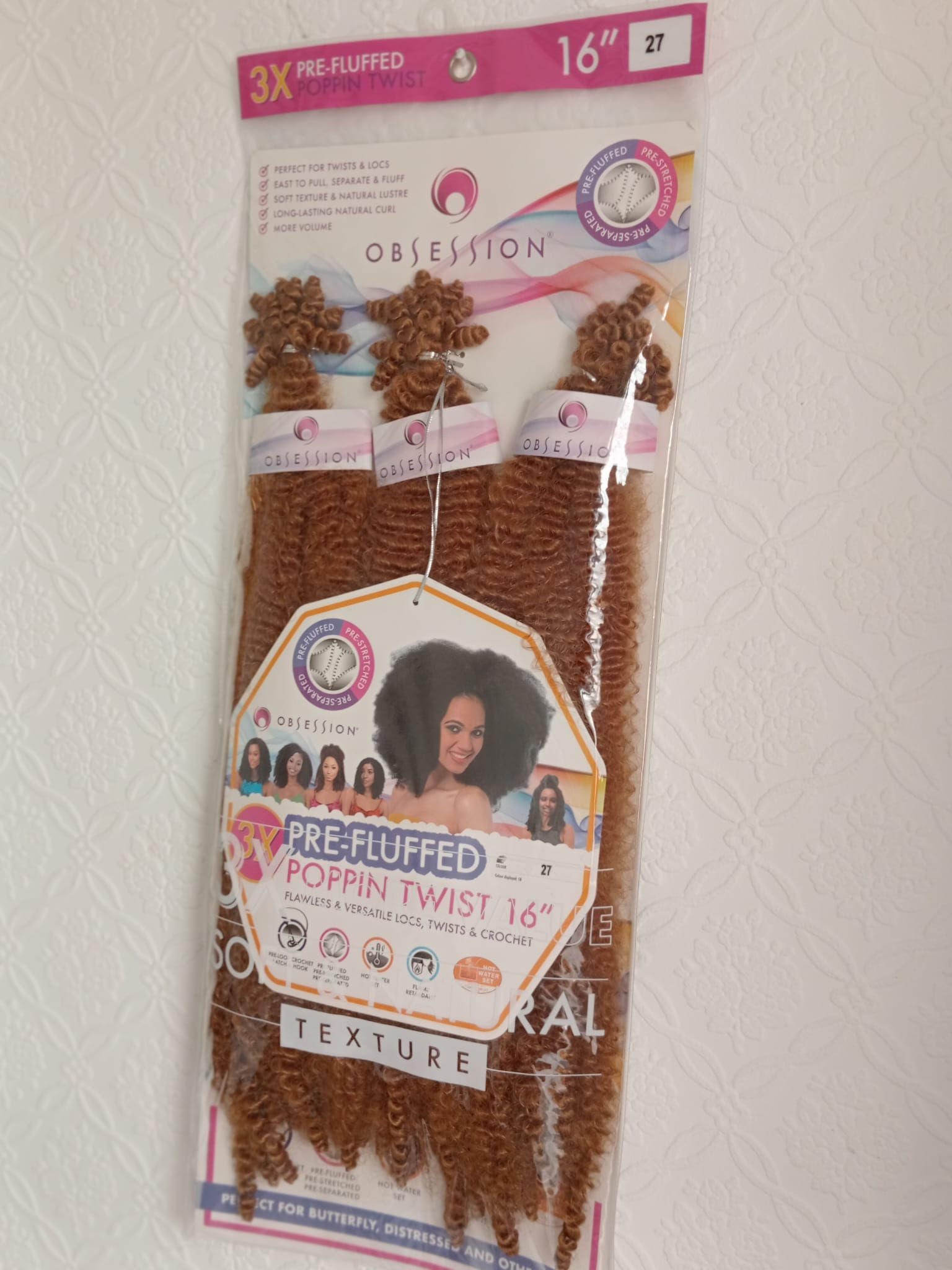 Obsession Pre-Fluffed Popping Twist x3. 16 Inches. Colour Code 27