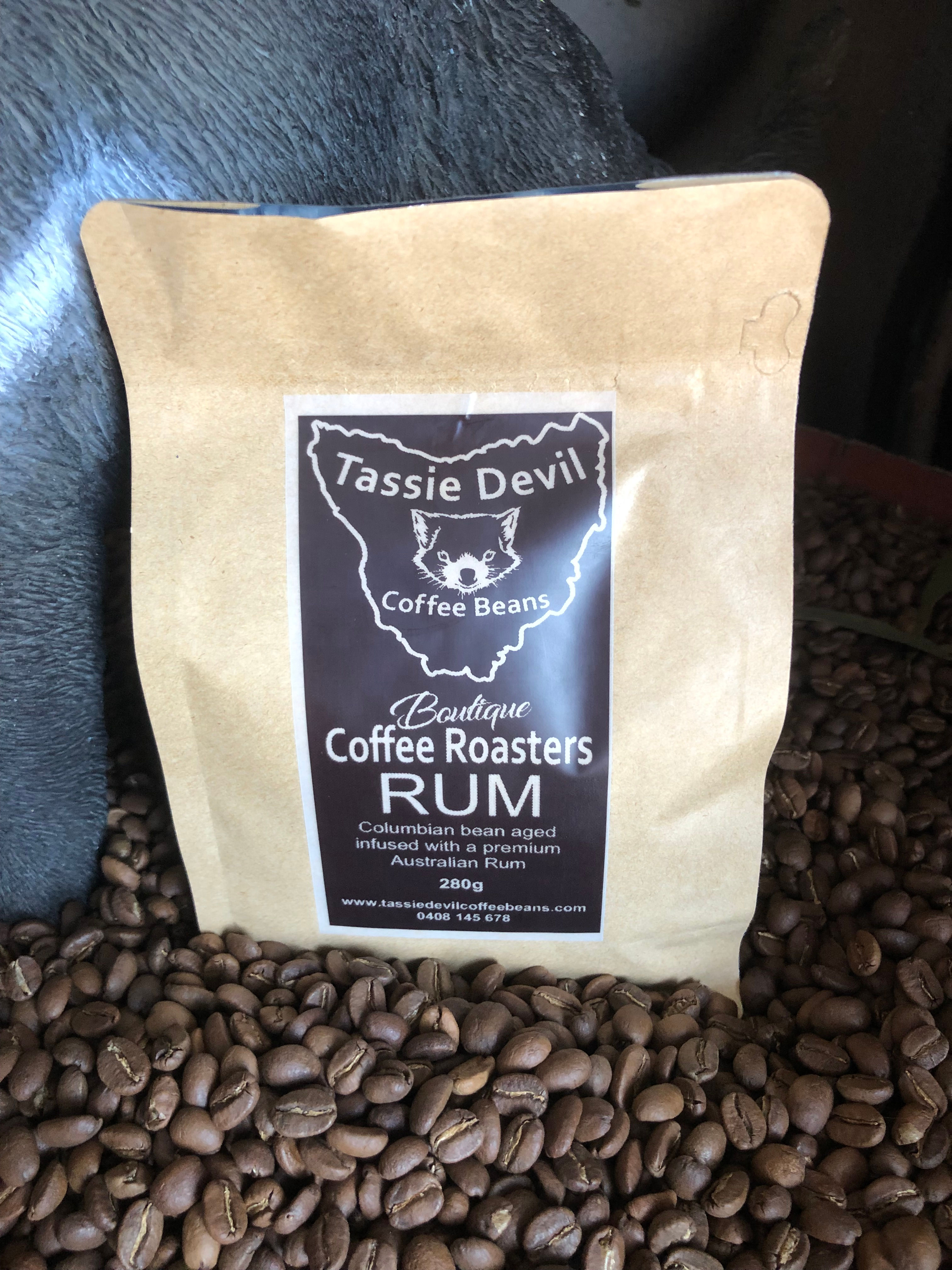 australian rum infused coffee beans burnie tasmania