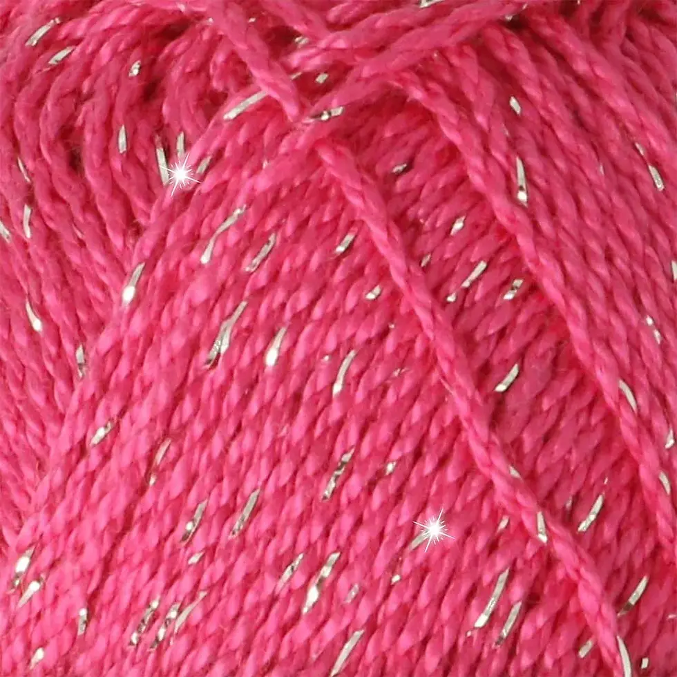 Thumbnail: Scheepjes Catona Shine 114-S Shocking Pink - Silver