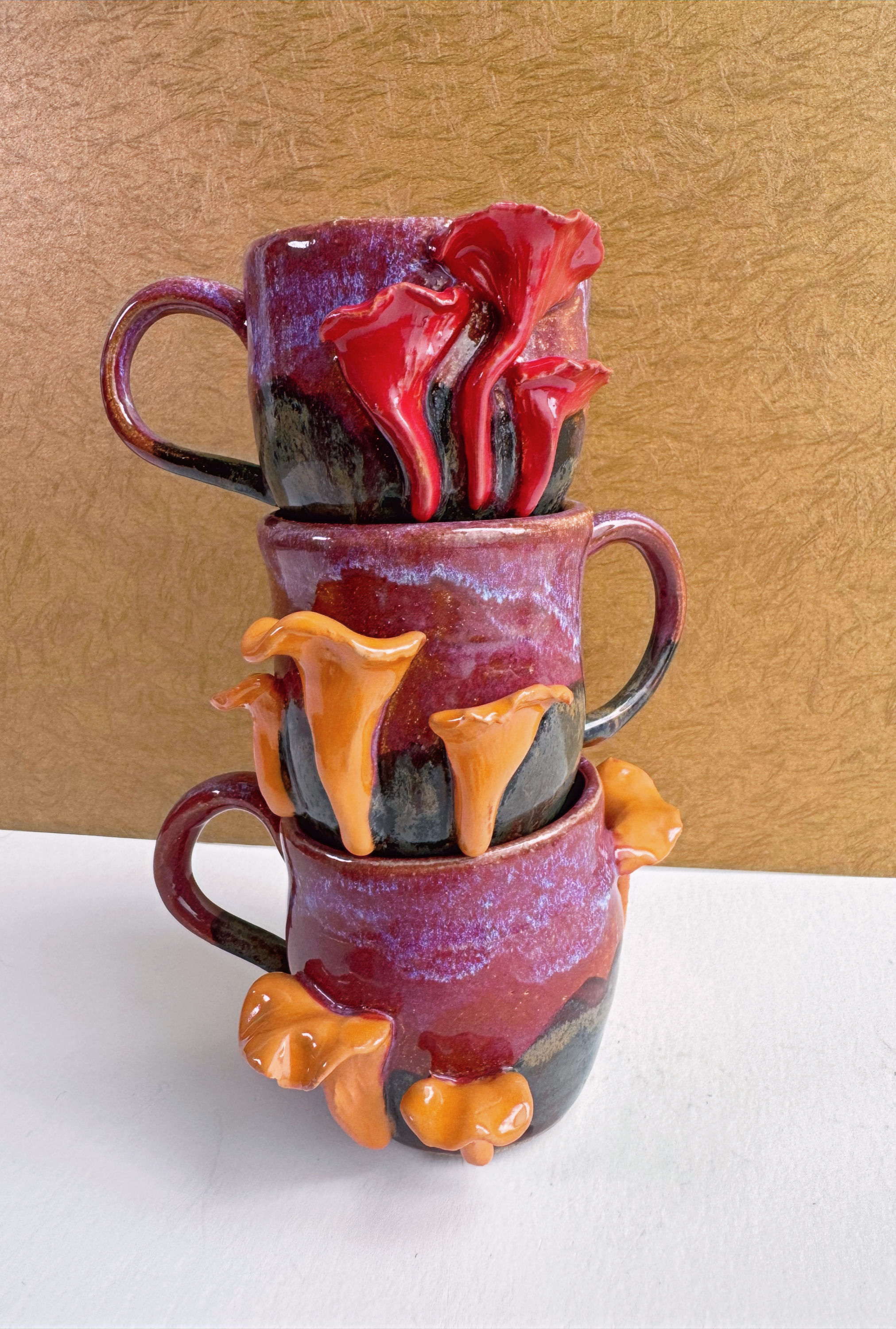 Chanterelle Mushroom Tea Cups