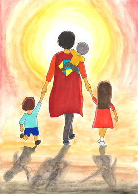 我的超人爸爸香港青少年及兒童繪畫比賽2021-冠軍得獎者-香港文創薈-HKCCI-繪畫比賽-填色比賽-電繪比賽-水墨畫比賽-攝影比賽-標語創作比賽-書法比賽