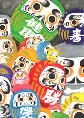 日本達摩設計比賽-冠軍得獎者-香港文創薈-HKCCI-繪畫比賽-填色比賽-電繪比賽-水墨畫比賽-攝影比賽-標語創作比賽-書法比賽