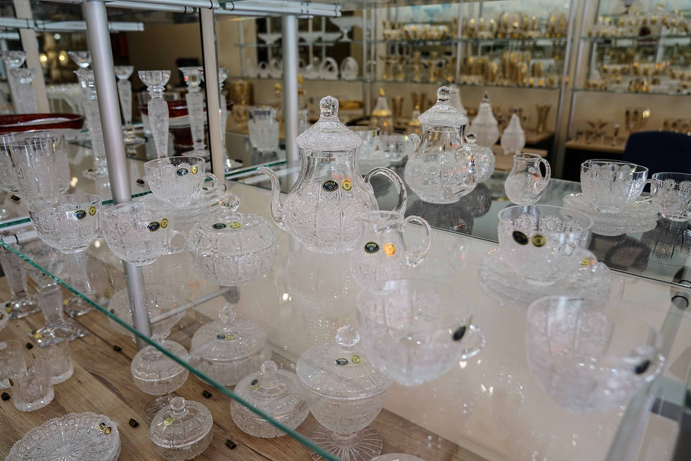 Thumbnail: #331 - Bohemia Crystal English Tea-set