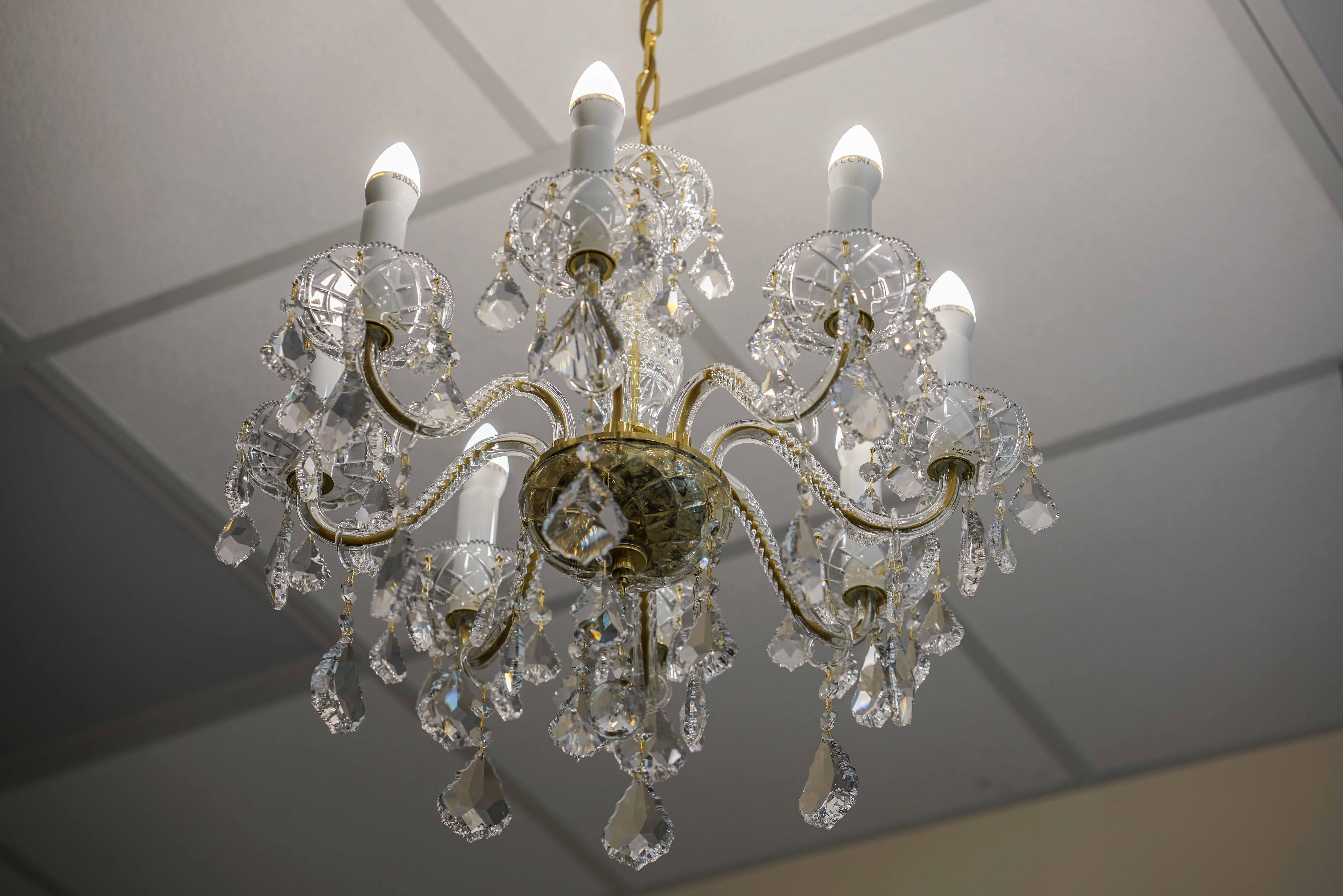 #250 - Small Bohemia Crystal Chandelier