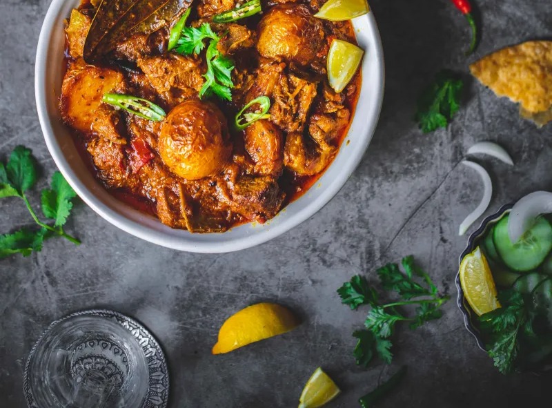 Arranged Food and Objects