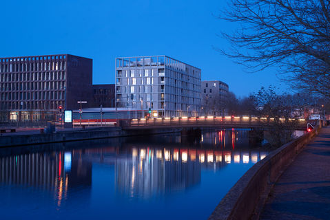 Hannah Arendt House, architecture by Coldefy, in Lille, France, photographed by Julien Lanoo