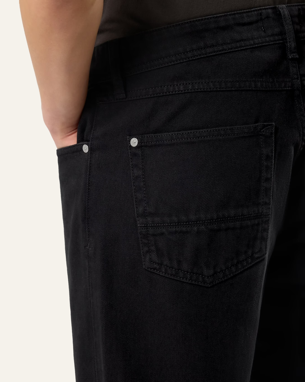 Thumbnail: Light Bull Denim-TC Regular Straight Jeans Black