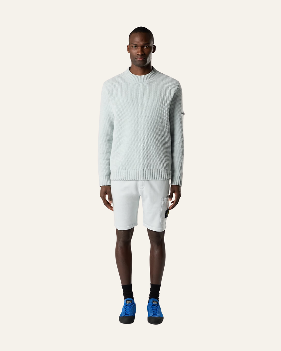 Thumbnail: Organic Cotton Fleece Cargo Jogger Shorts Sky Blue