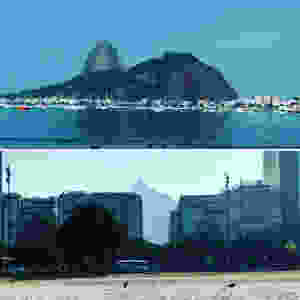 Vista do Pão de Açúcar e do Cristo - Praia de Botafogo