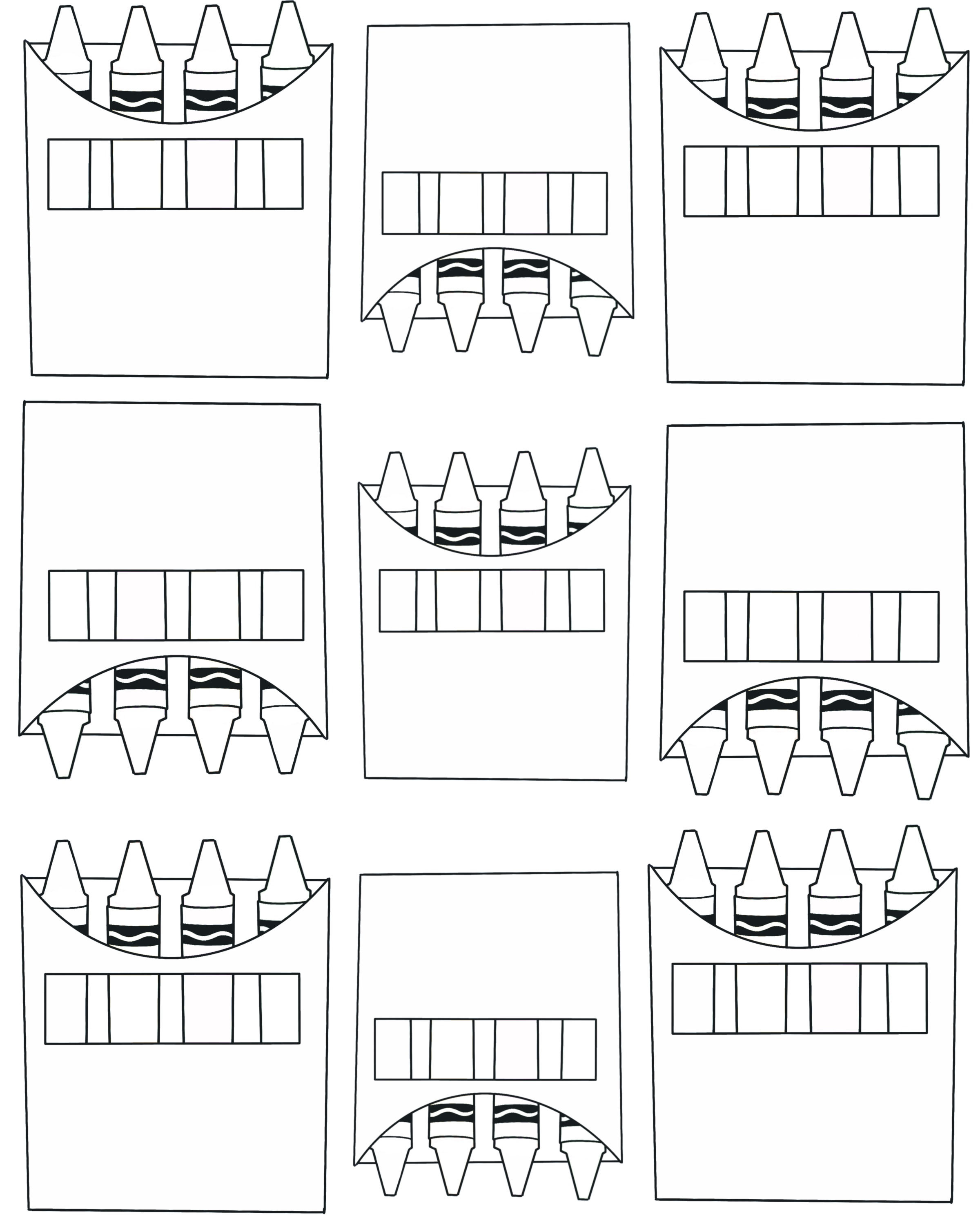 Crayon Colouring Page