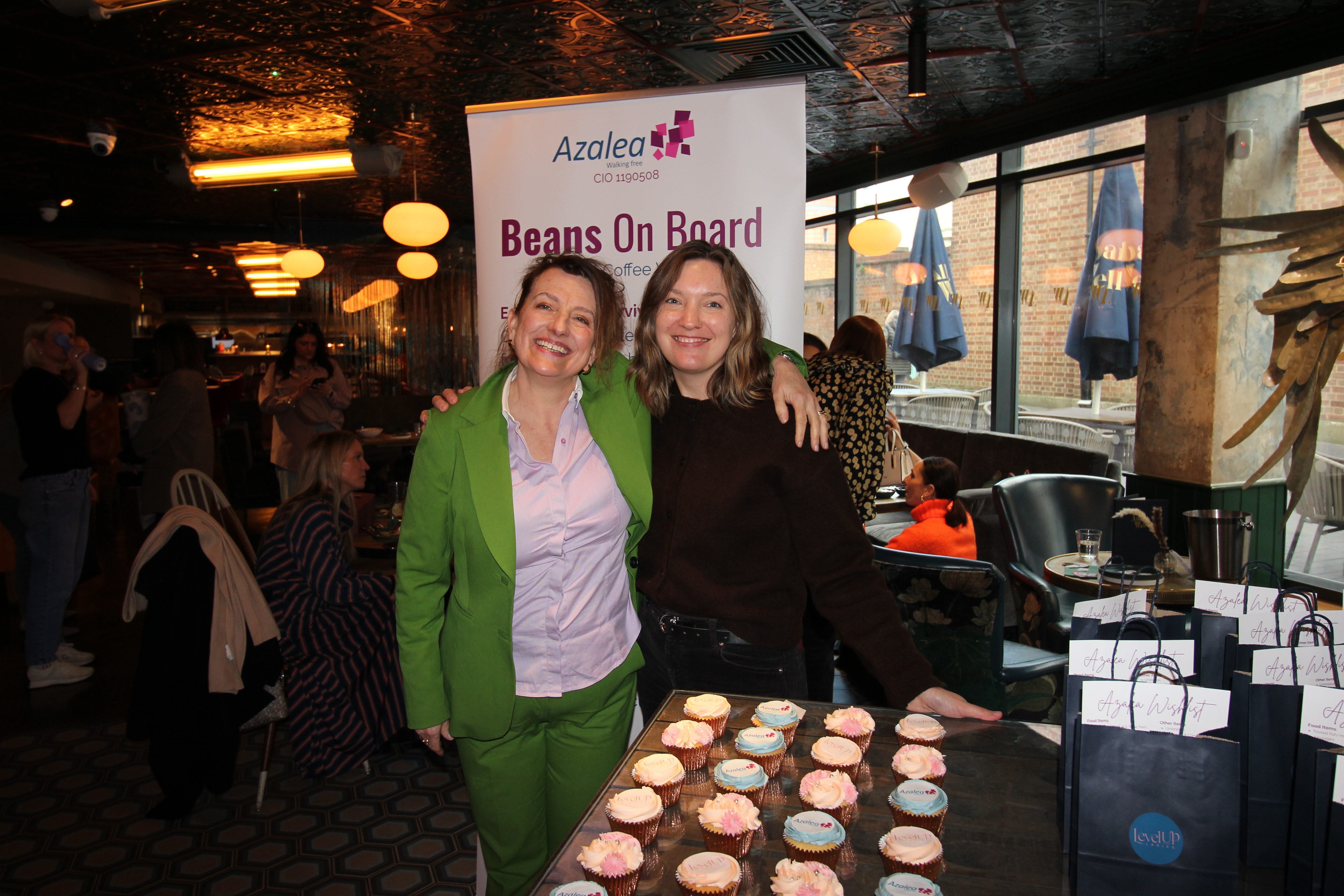 Group of women raising funds at Level Up Ladies charity event