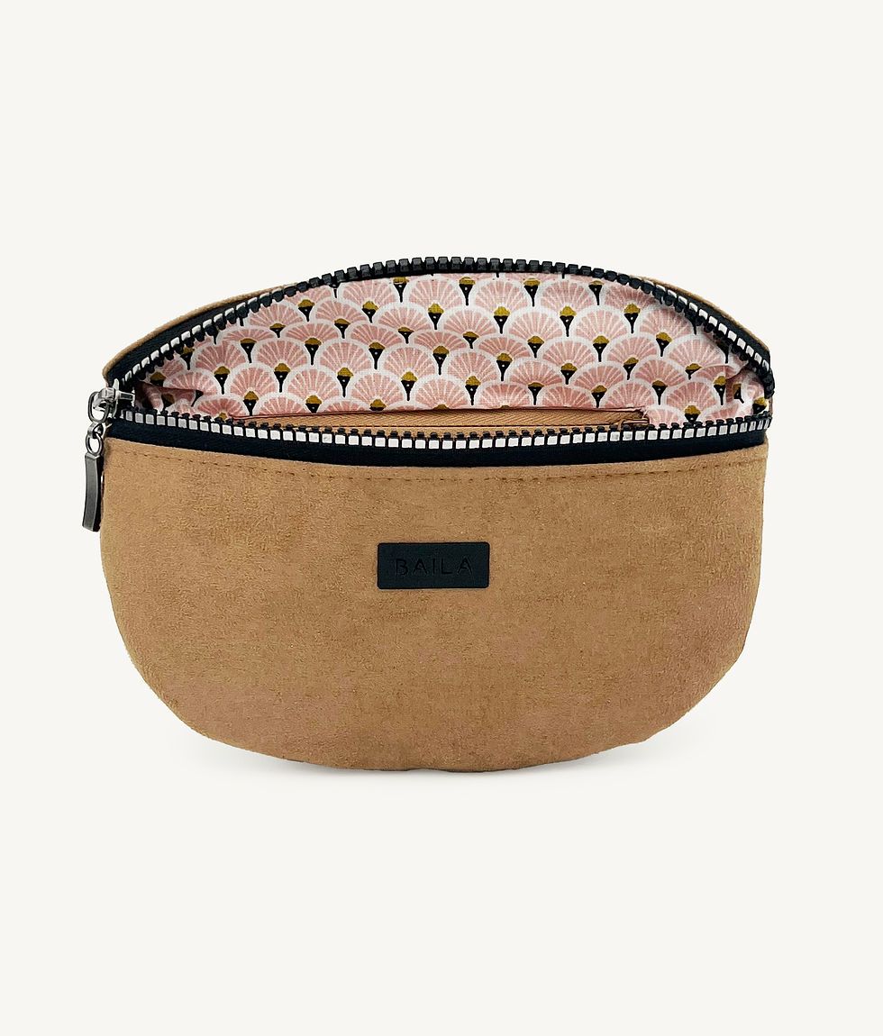 Miniaturbild: Tanztasche Karamelbraun Wildlederoptik