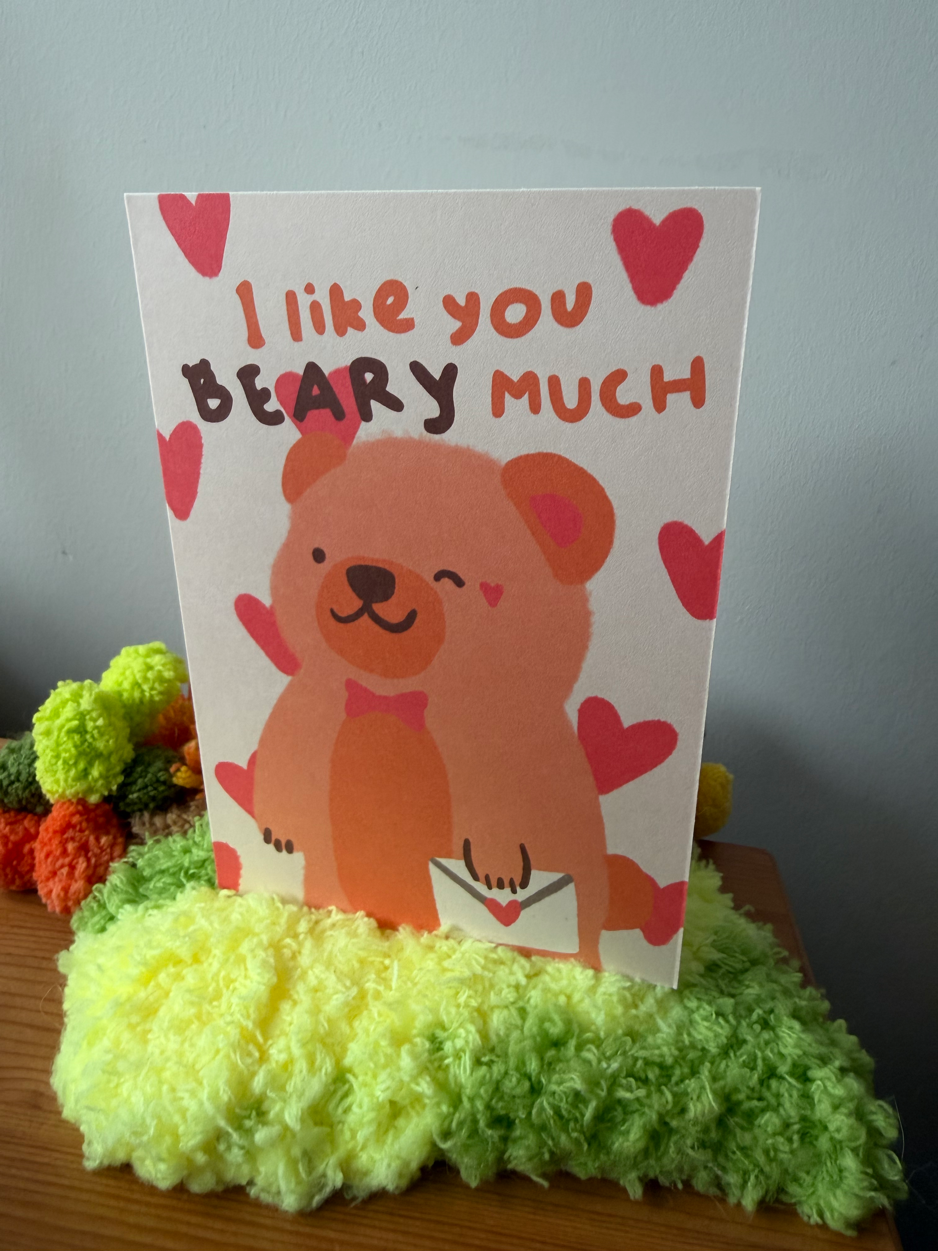 Bear pick-up line fold card