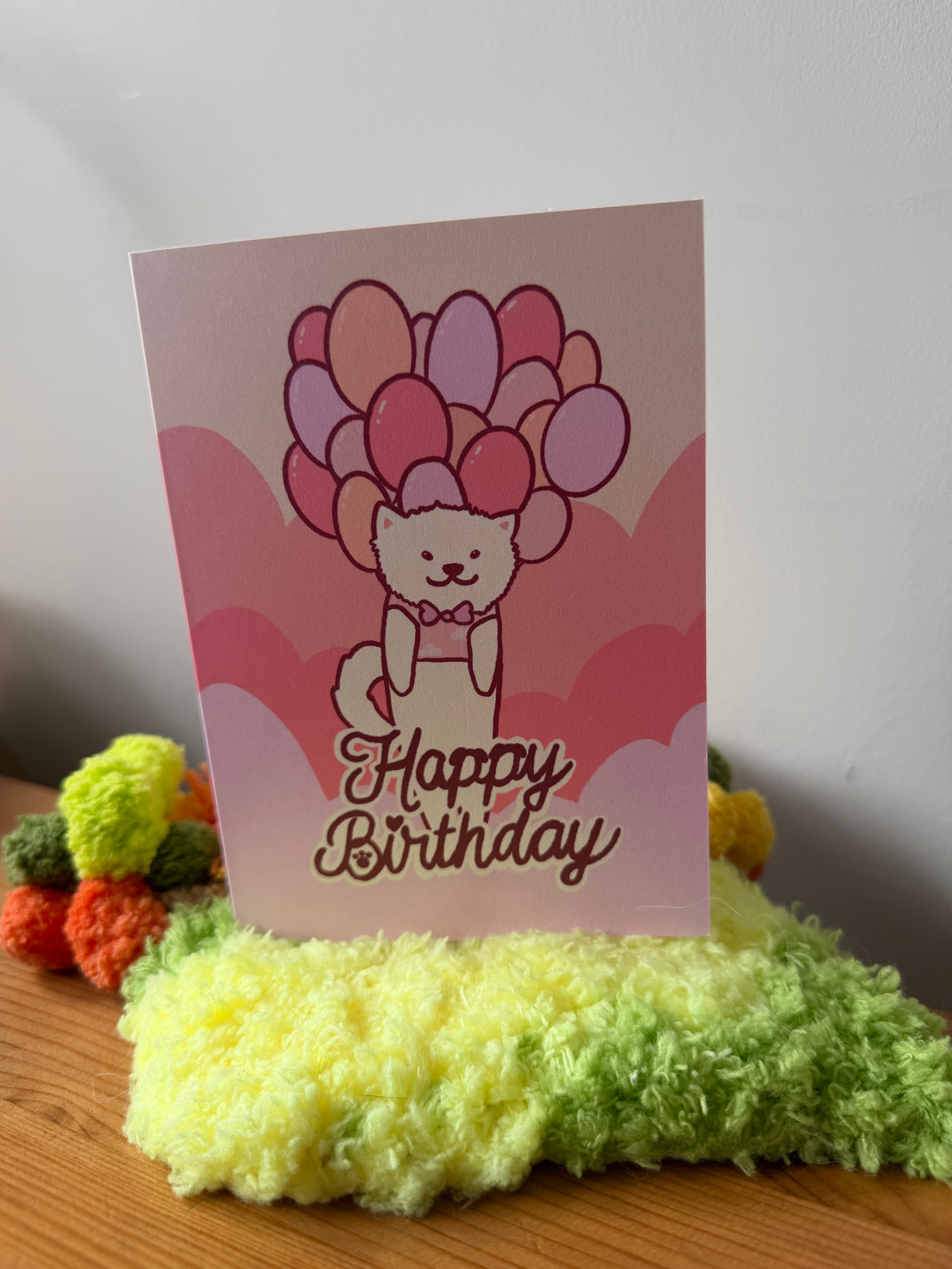 Happy birthday balloon dog