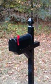 Thumbnail: Crossarm Mailbox with Black Post