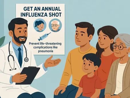 "Urgent & Essential: Flu Vaccine for Children, Adults & Grandparents.