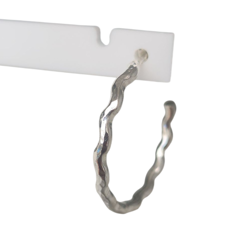 Thumbnail: Wave Hoop Earrings