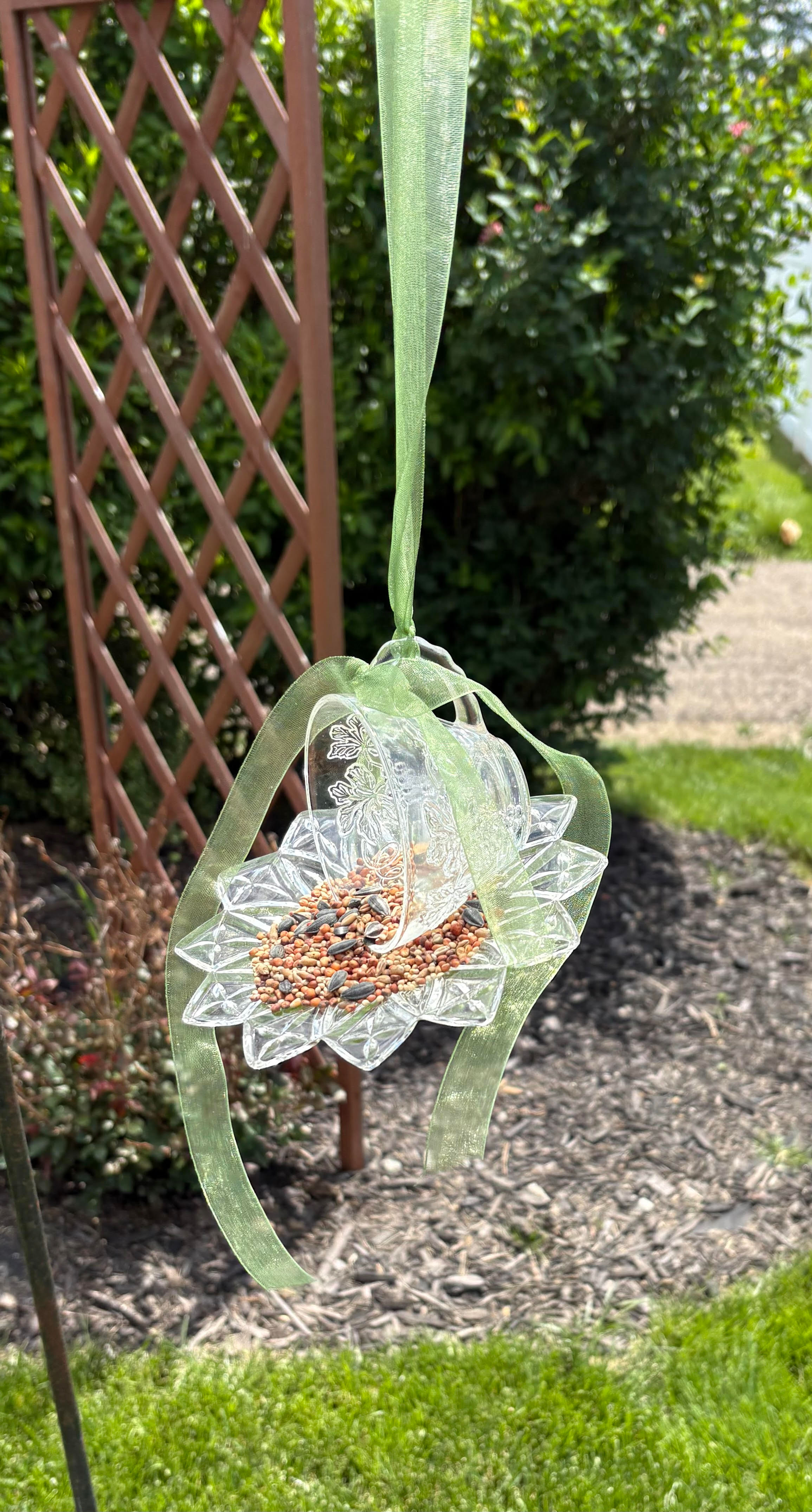 "Petal Clear" Glass Bird Feeder