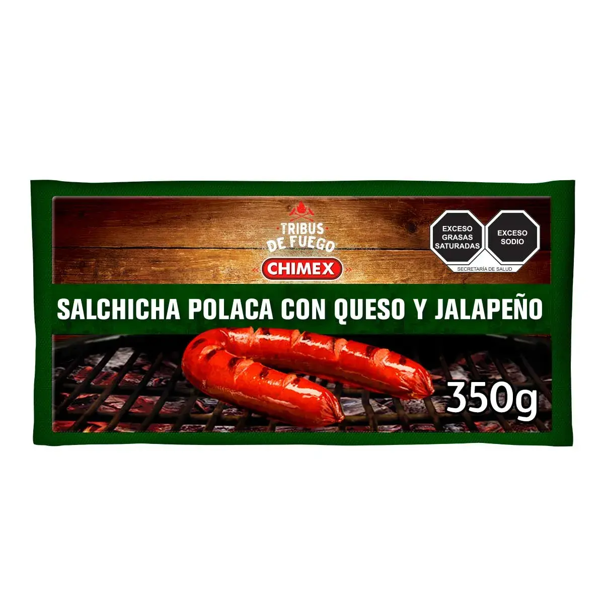 Salchicha polaca queso y jalapeño Chimex 350g