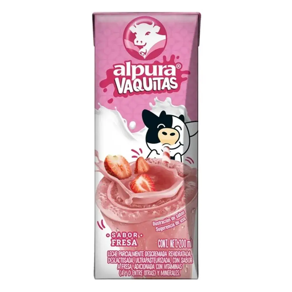 Alpura vaquitas leche fresa 200g