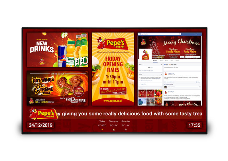 Digital Network MenuBoard for Cafe and Takeaway