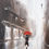 Thumbnail: "Walk in the Rain"  Giclee Lithographic Canvas Print