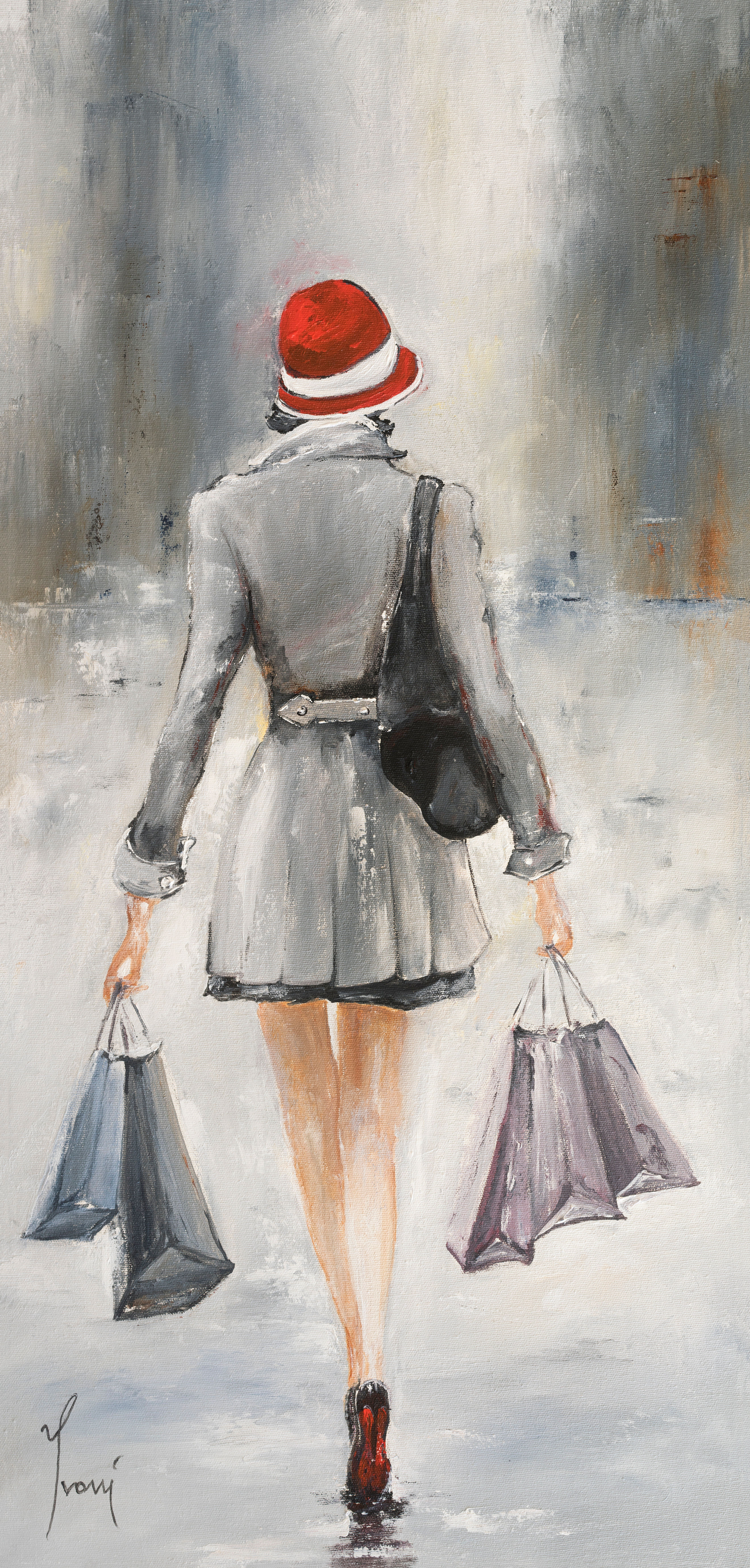 "Shopping Therapy" Giclee Print on Canvas