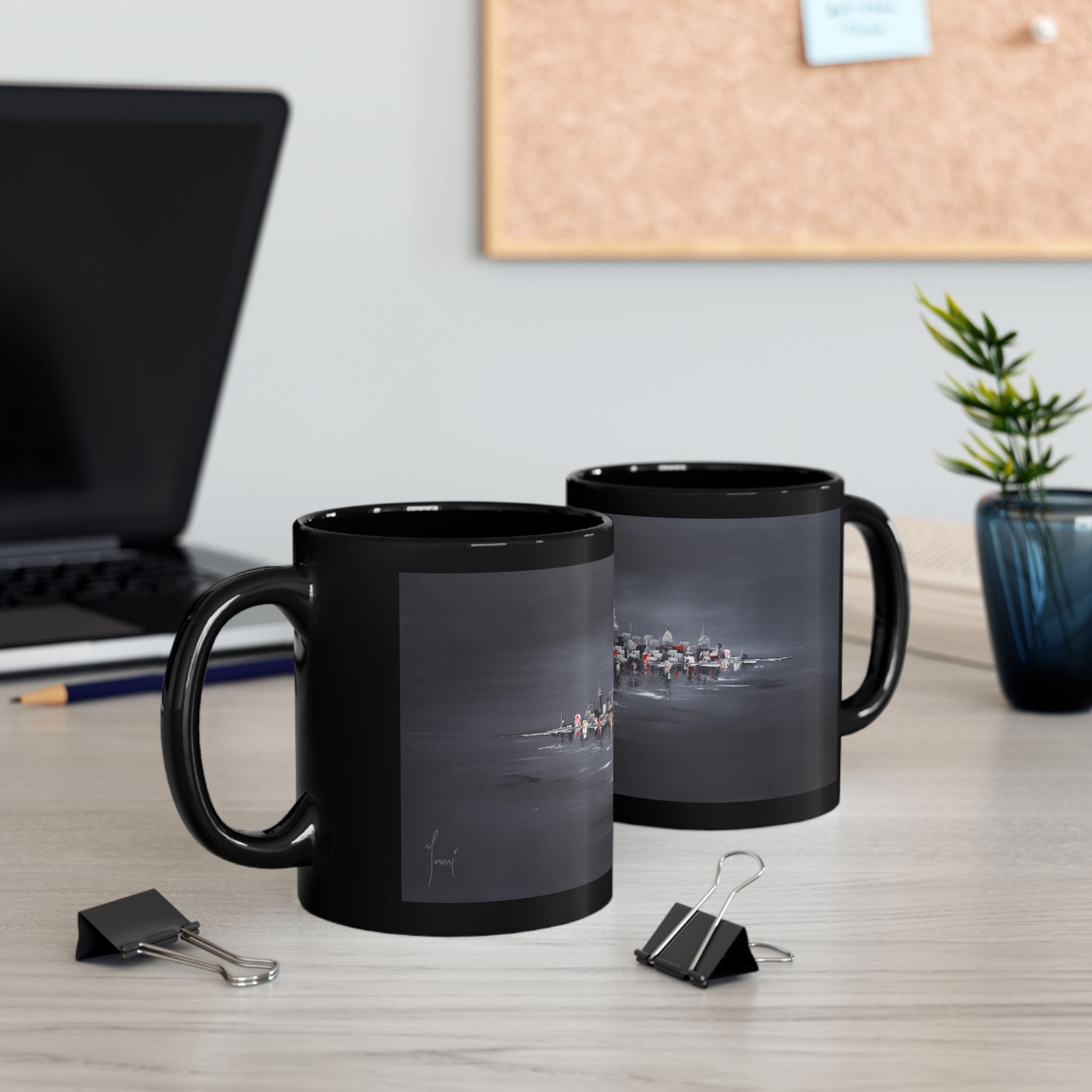 "NYC Skyline" Black Mug - 11oz Perfect Gift for Coffee Lovers
