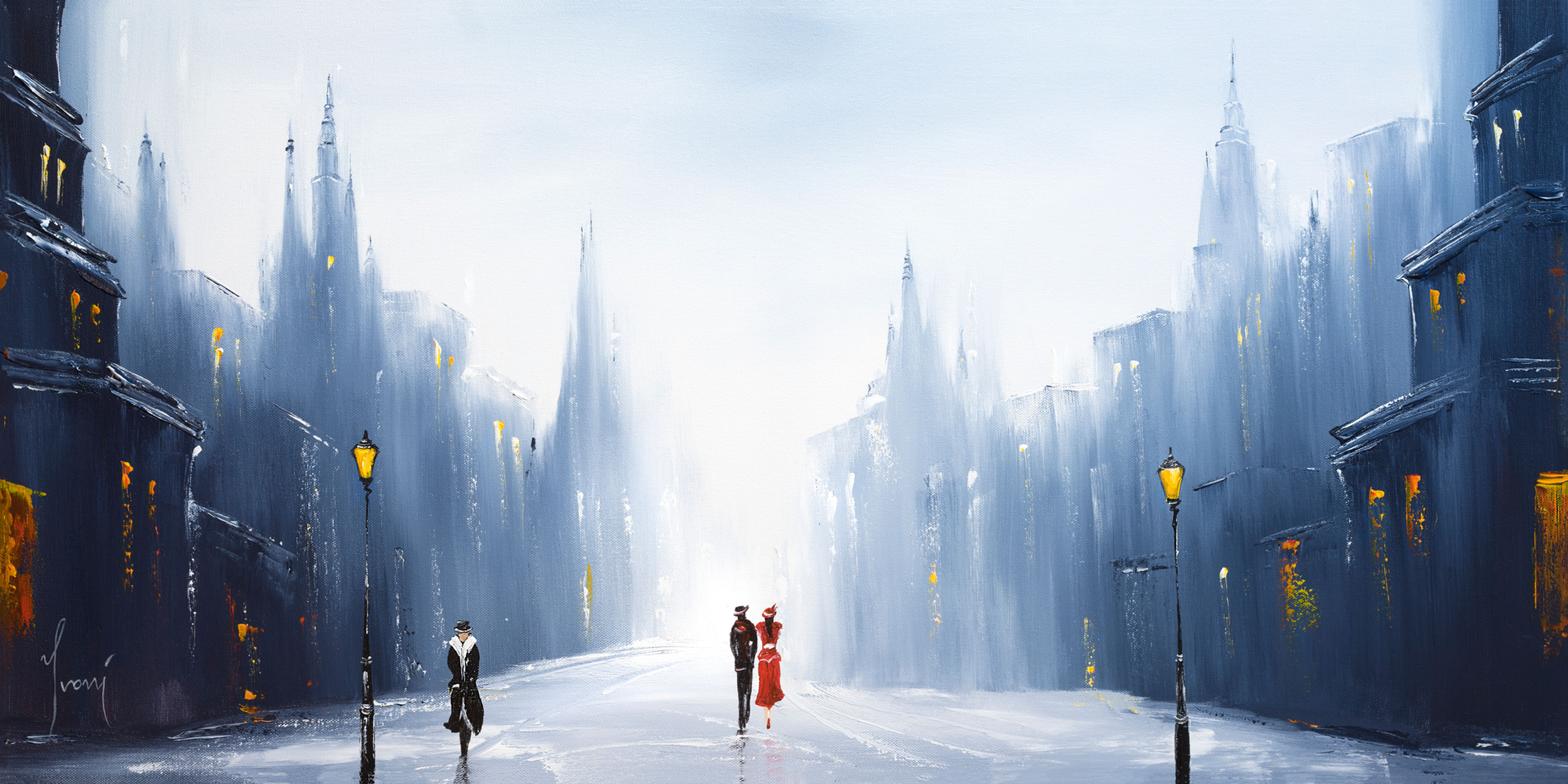 "Winter Walk - Classic"  Fine Art Paper Print